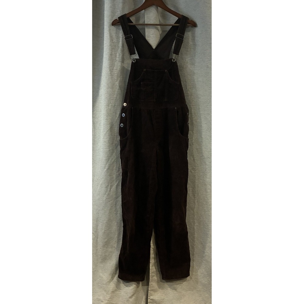 Vintage Arizona Corduroy Overalls Womens Medium Brown Slouchy Y2K Utility 90s